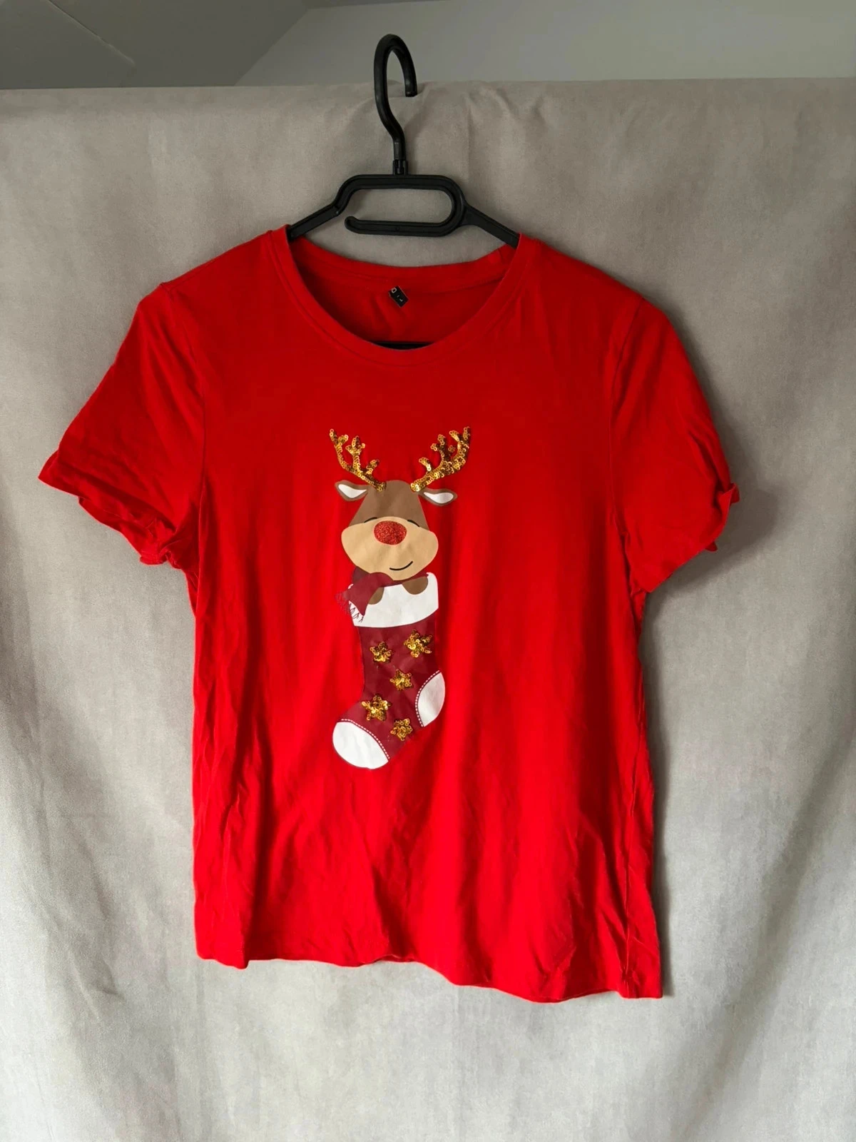 T shirt rouge noel only taille l